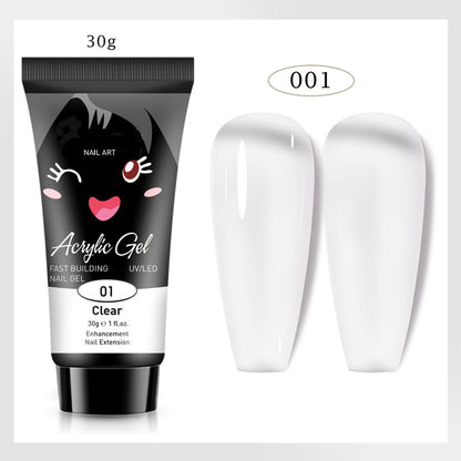 Extensión de uñas de gel de color