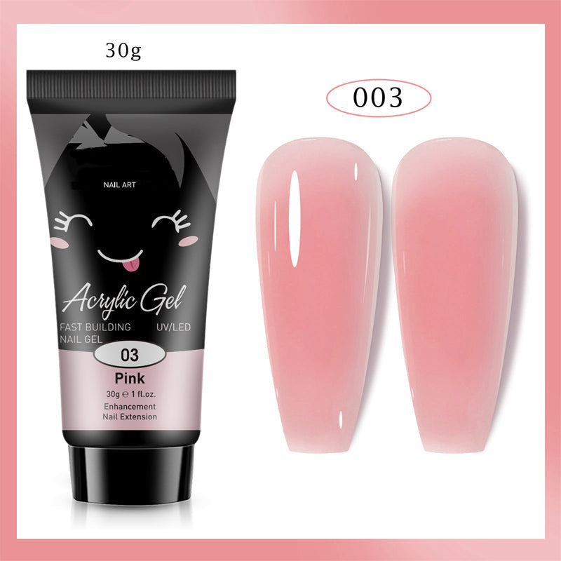 Extensión de uñas de gel de color
