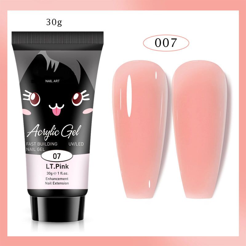 Extensión de uñas de gel de color