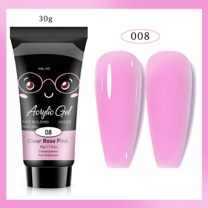 Extensión de uñas de gel de color