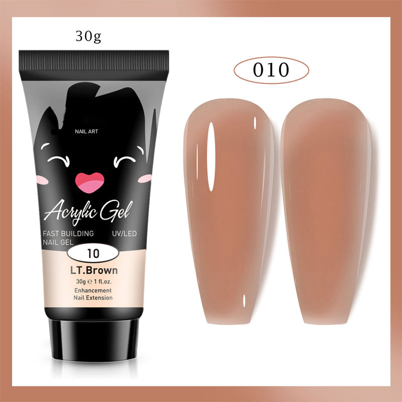 Extensión de uñas de gel de color