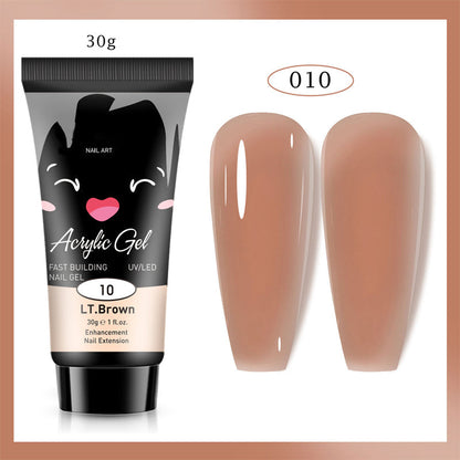 Extensión de uñas de gel de color