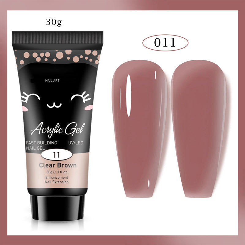 Extensión de uñas de gel de color