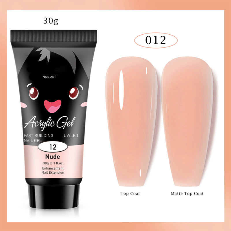 Extensión de uñas de gel de color