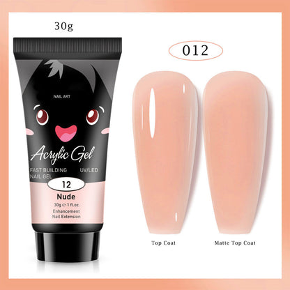 Extensión de uñas de gel de color