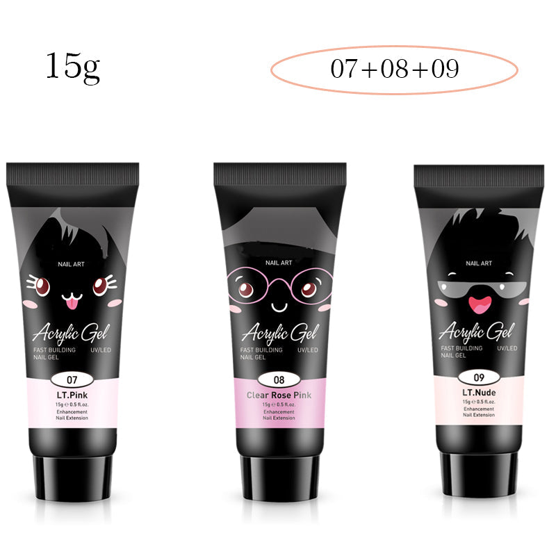 Extensión de uñas de gel de color