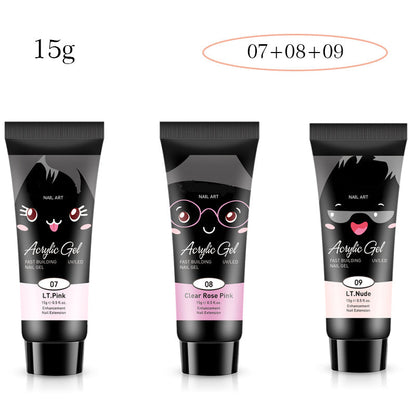Extensión de uñas de gel de color