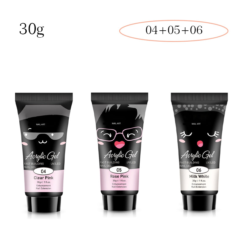 Extensión de uñas de gel de color