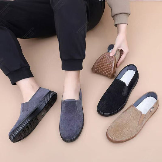 Zapatillas Slip-On transpirables de suela blanda para hombre