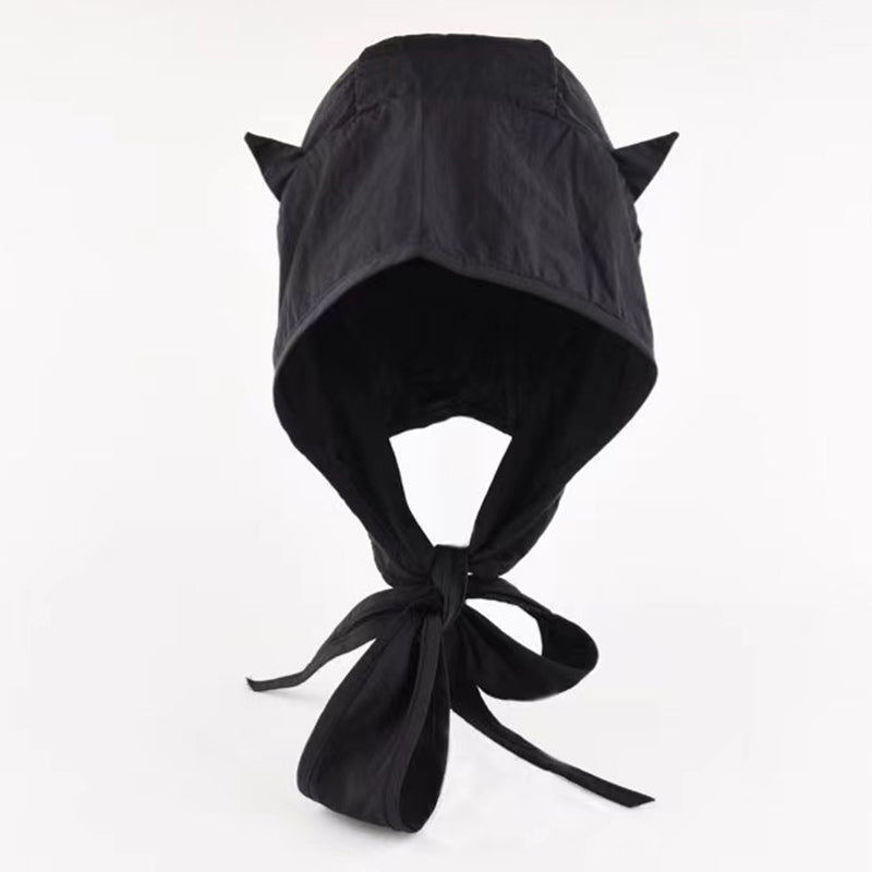 Gorro solar con orejas de gato de secado rápido y correa ajustable para el cuello