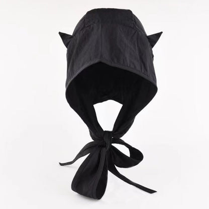 Gorro solar con orejas de gato de secado rápido y correa ajustable para el cuello