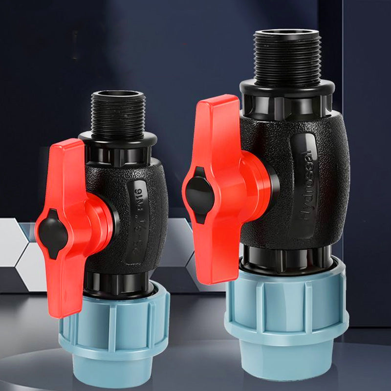 Válvula de bola de conexión rápida para tuberías de agua 🔥PE