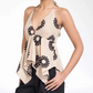 ⏳ ¡50% de descuento por tiempo limitado! 💥Halter V-Neck Floral Irregular Hem Top（Cuanto más compres, mayor será el descuento）