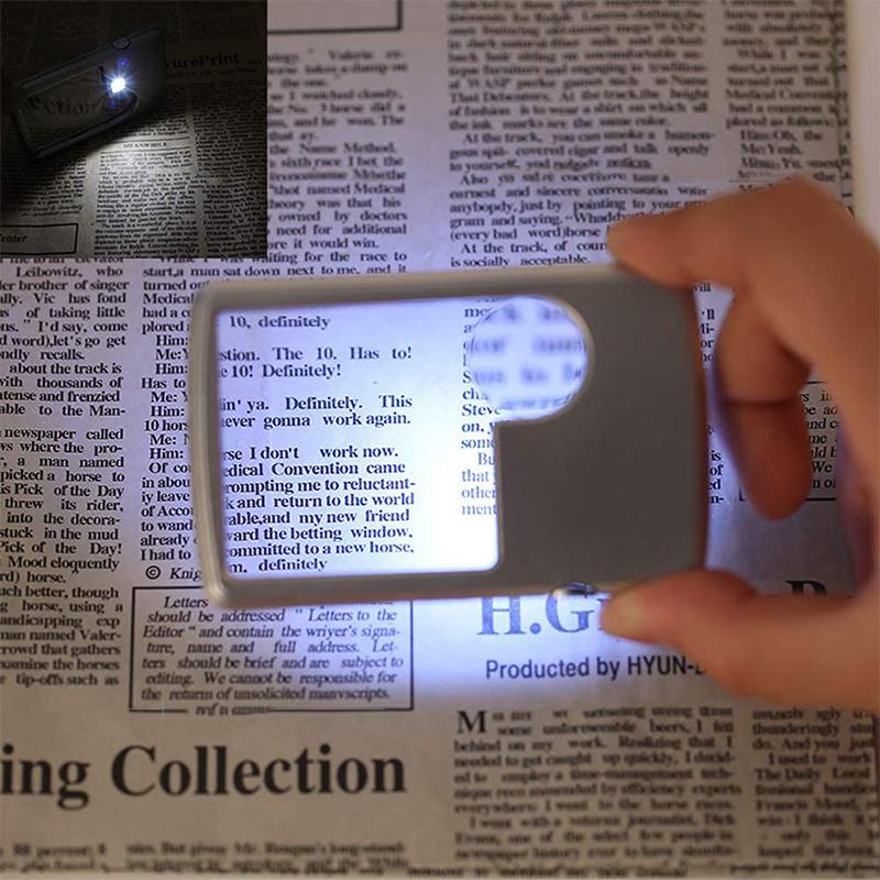 Lupa LED tipo tarjeta para leer