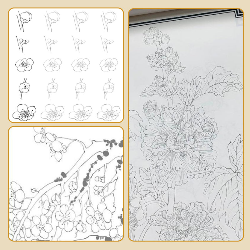 🎨HOT SALE🖼️ Álbum para copiar pintura china y dibujo en blanco