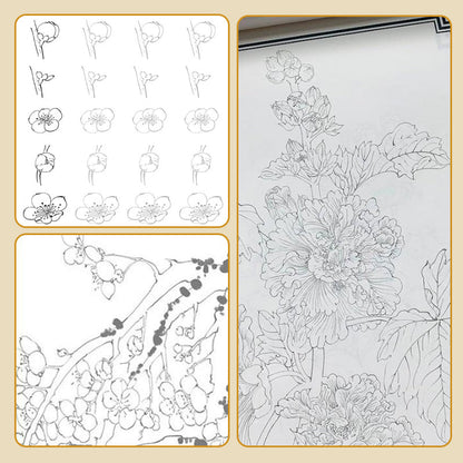 🎨HOT SALE🖼️ Álbum para copiar pintura china y dibujo en blanco