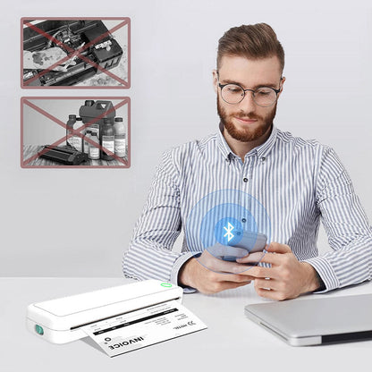 Mini impresora térmica inalámbrica A4 con papel