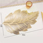 Mantel Individual de Comedor Hoja de Oro 3D Resistente al Calor