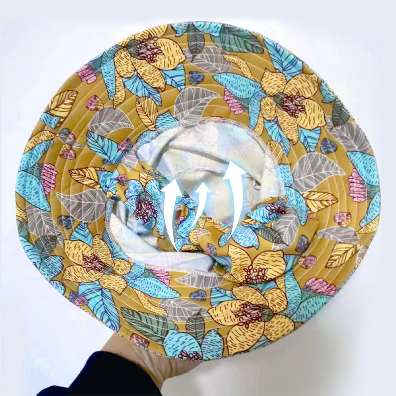 Mother's Day limited time 50% discount! 💥 Floral Large Brimmed Sun Hat with Mouthpiece