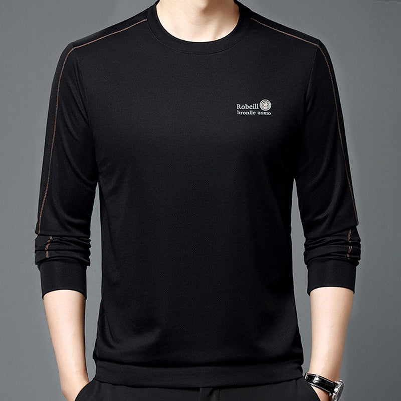 Sudadera casual de manga larga y cuello redondo para hombre