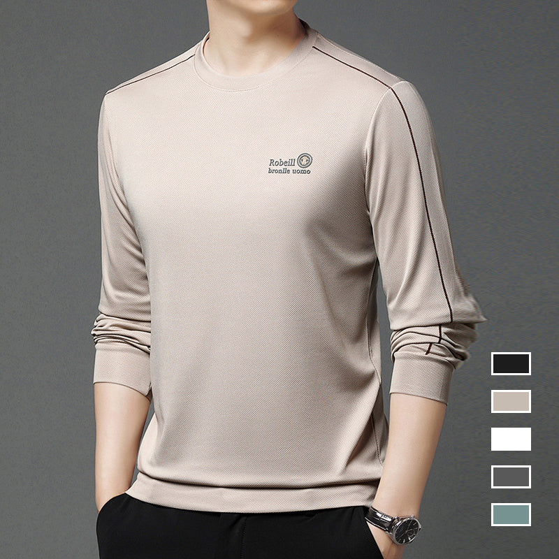 Sudadera casual de manga larga y cuello redondo para hombre