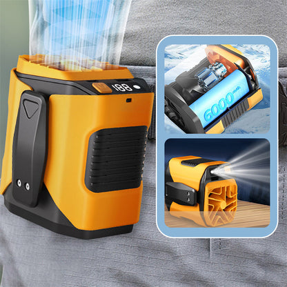 Ventilador de cintura multifunción de 6000mAh con 100 velocidades y lintern
