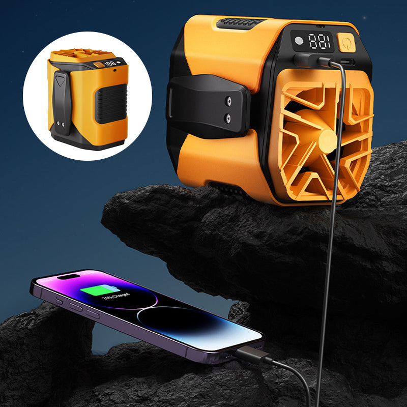 Ventilador de cintura multifunción de 6000mAh con 100 velocidades y lintern