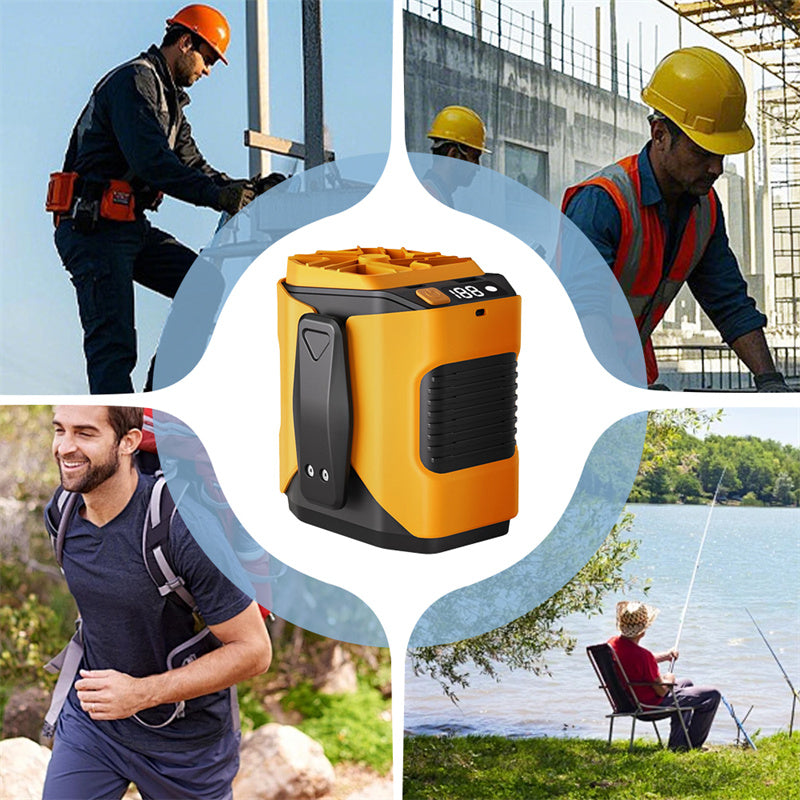 Ventilador de cintura multifunción de 6000mAh con 100 velocidades y lintern