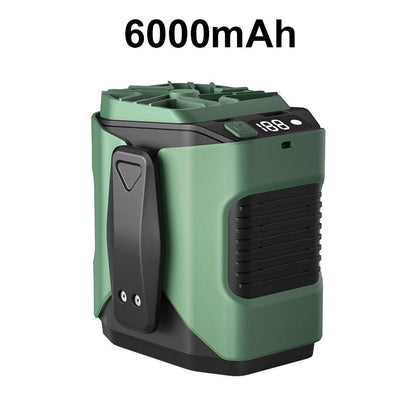 Ventilador de cintura multifunción de 6000mAh con 100 velocidades y lintern