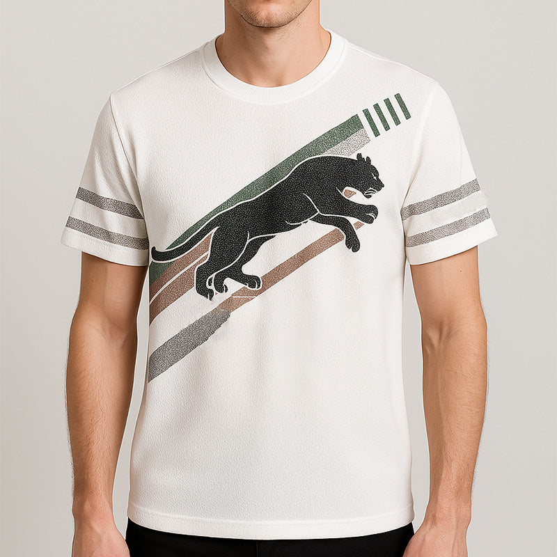 🔥Hot sale🔥Camiseta de manga corta con cuello redondo estampado para hombre