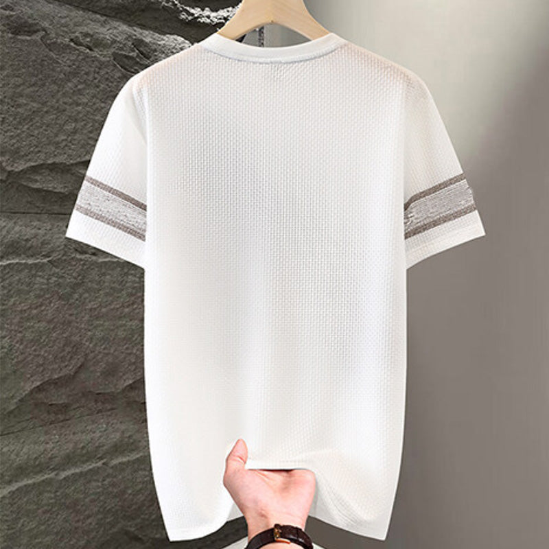 🔥Hot sale🔥Camiseta de manga corta con cuello redondo estampado para hombre