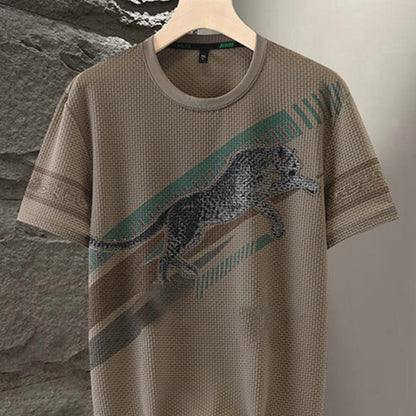 🔥Hot sale🔥Camiseta de manga corta con cuello redondo estampado para hombre
