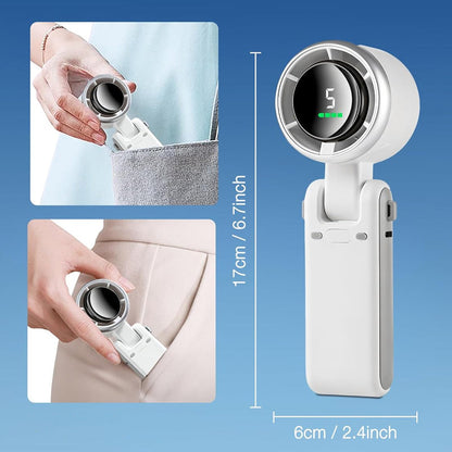 Ventilador plegable de mano de 5 velocidades