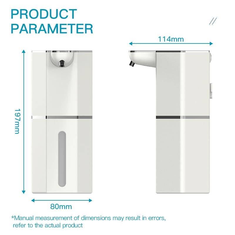 Dispensador automático de espuma de jabón recargable