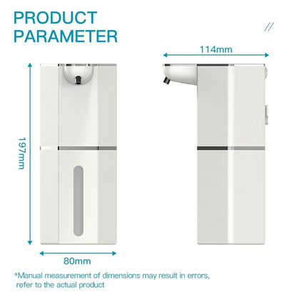 Dispensador automático de espuma de jabón recargable