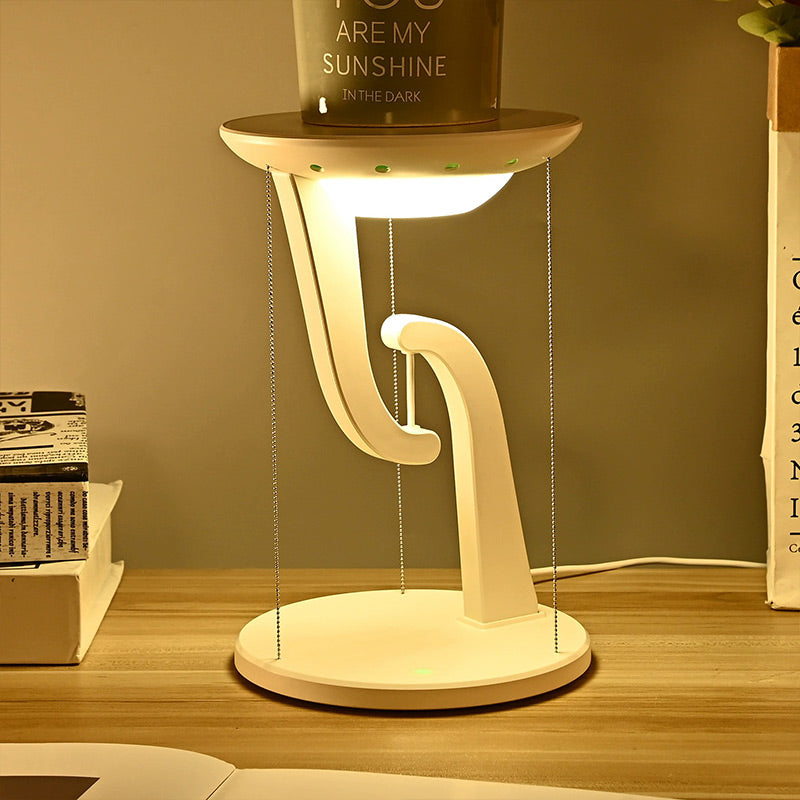 Luz de ambiente creativa para dormitorio con carga inalámbrica rápida flotante