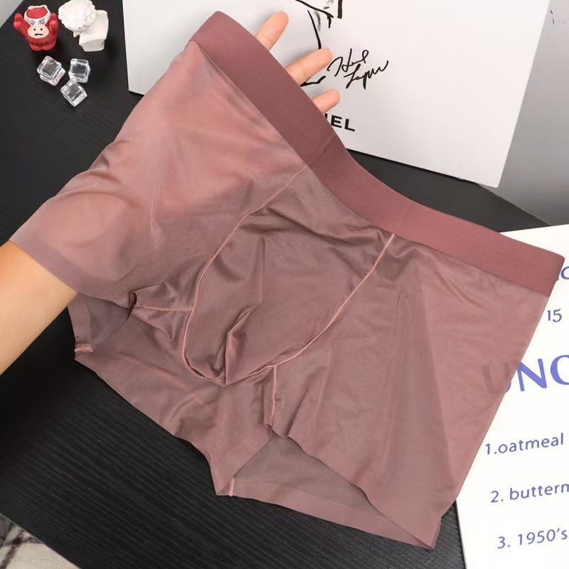 ⏳ ¡50% de descuento por tiempo limitado! 💥Boxers transparentes de seda de hielo para hombre（Cuanto más compres, mayor será el descuento）