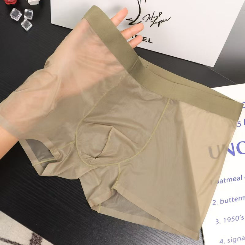 ⏳ ¡50% de descuento por tiempo limitado! 💥Boxers transparentes de seda de hielo para hombre（Cuanto más compres, mayor será el descuento）