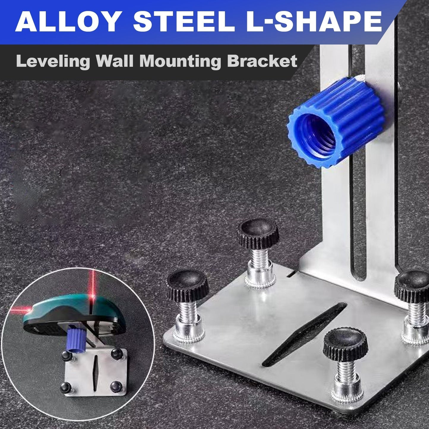 Soporte de pared nivelable en forma de L de acero aleado