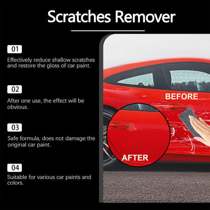 🔥🔥Compra 2 y llévate 1 gratis 🔥Cera para eliminar rayones de autos con paño nano