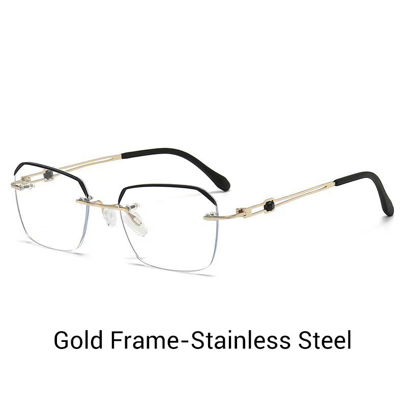🔥¡50% DE DESCUENTO! 🔍 Gafas sin montura con filtro de luz azul | Tecnología avanzada de filtrado de luz azul · 👓 Elegante diseño sin montura · Perfectas tanto para ocasiones informales como profesionales