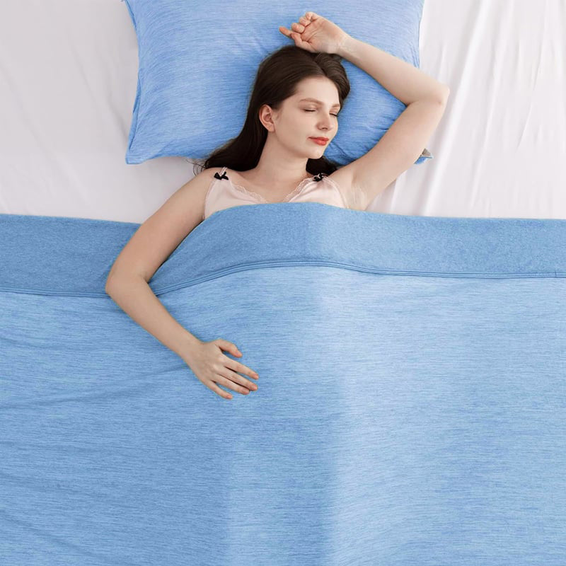 Manta refrescante para quienes duermen con calor🛏️