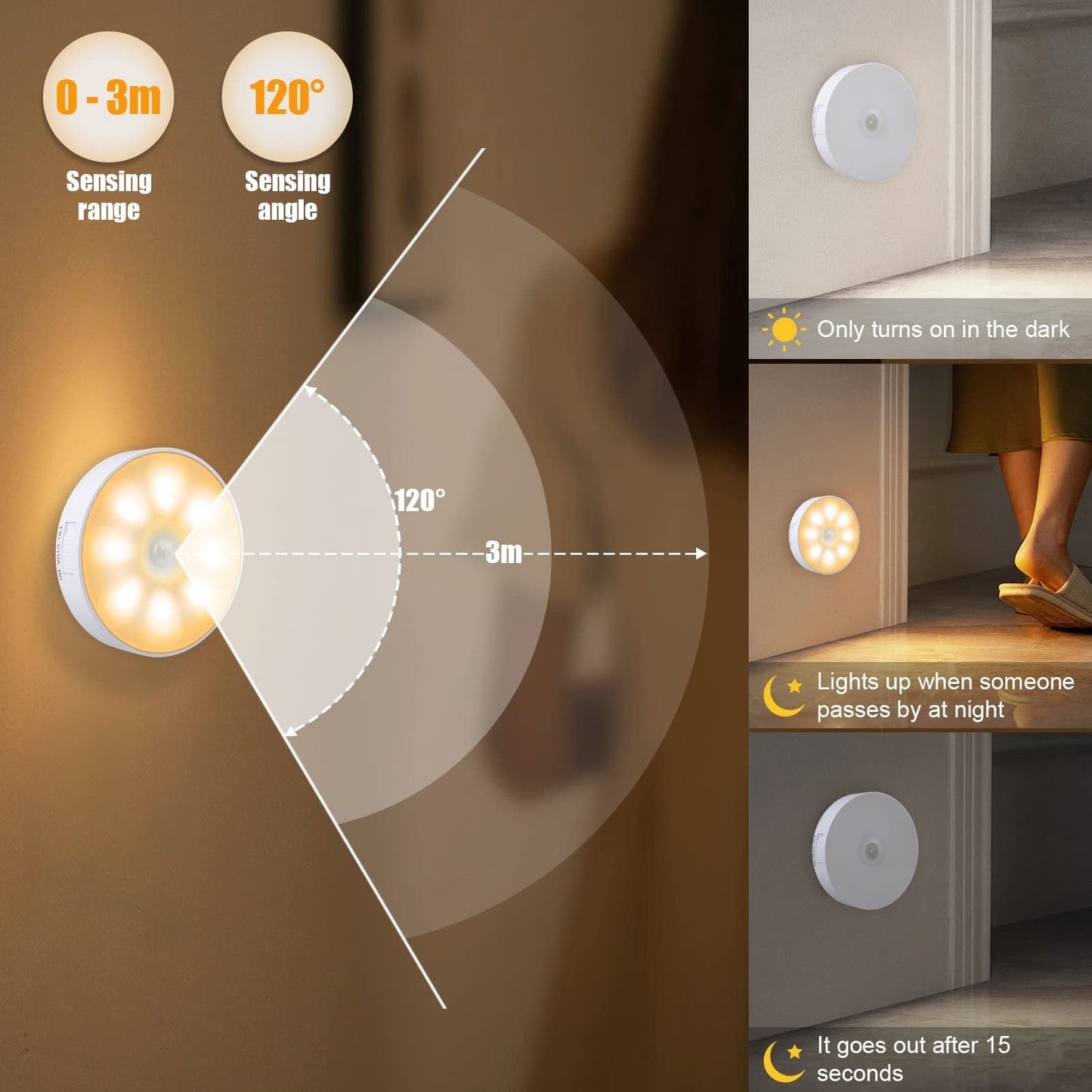 🎅Christmas Hot Sale🎁LED Luz de Noche con Sensor Inteligente
