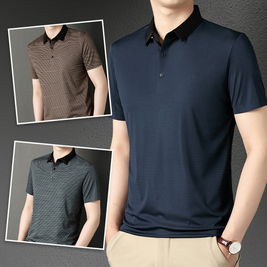 Camisa casual clásica de rayas para hombre