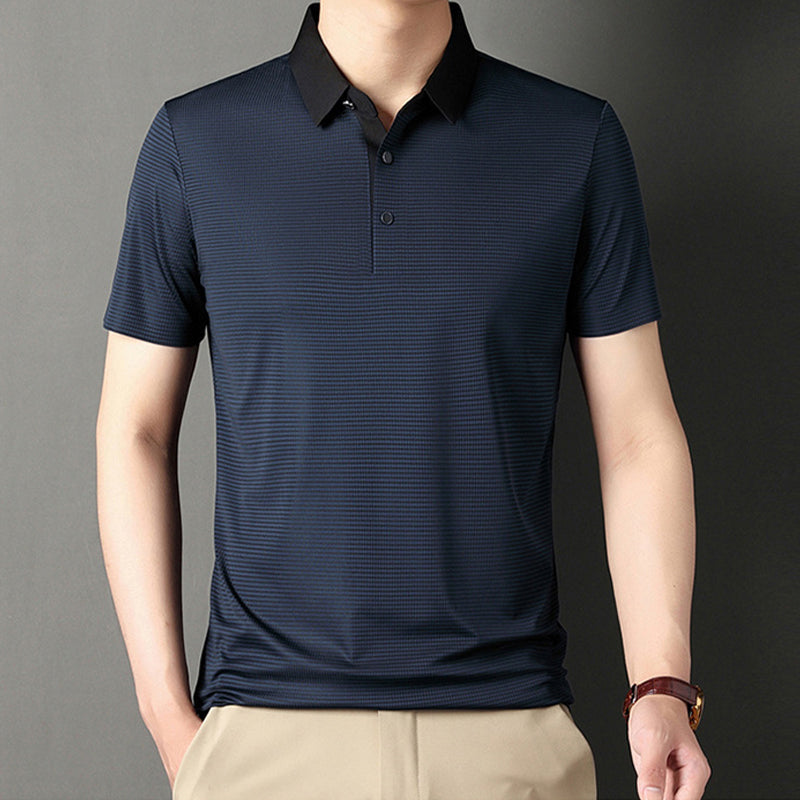 Camisa casual clásica de rayas para hombre