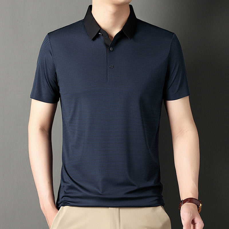 Camisa casual clásica de rayas para hombre