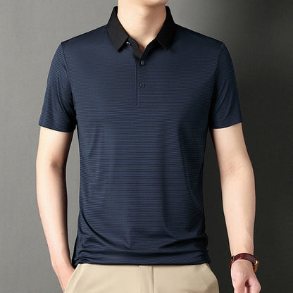 Camisa casual clásica de rayas para hombre