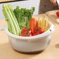 Juego de escurridor de cocina 2 en 1 con colador de cuenco