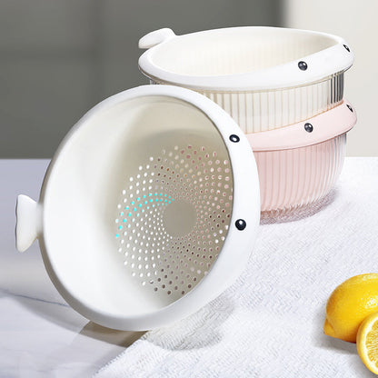 Juego de escurridor de cocina 2 en 1 con colador de cuenco