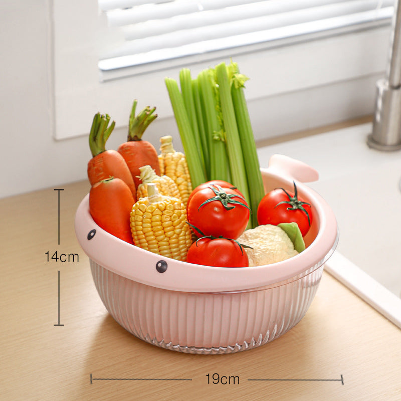 Juego de escurridor de cocina 2 en 1 con colador de cuenco